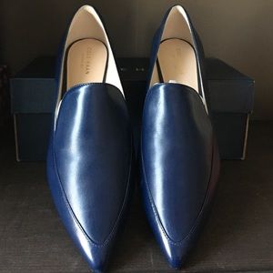 Cole Haan BRIE SKIMMER Pointed Flats NAVY Blue